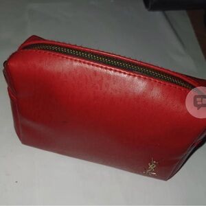 Yves Saint Laurent Scarlet Leather Clutch